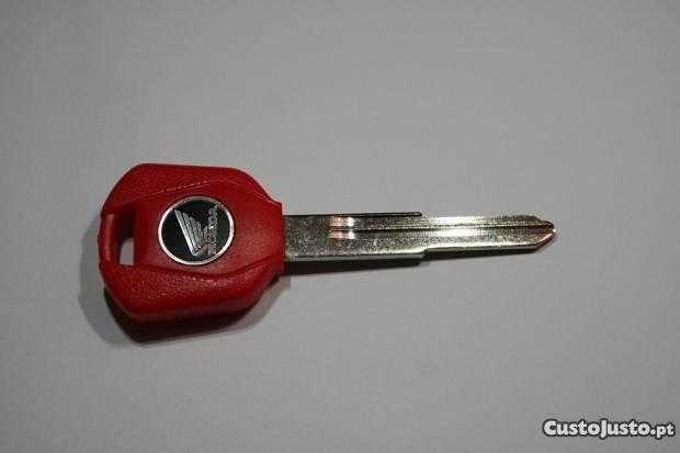 chave original honda (virgem) vermelha