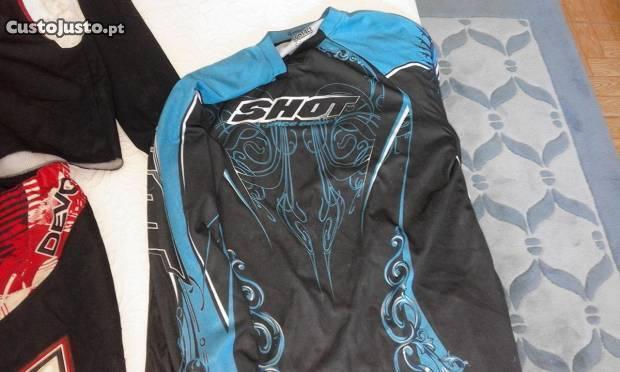 fato motocross shot e camisola