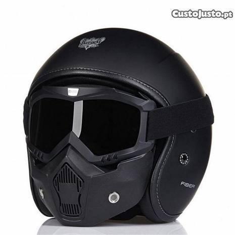 Mascara oculos capacete mota viseira jet