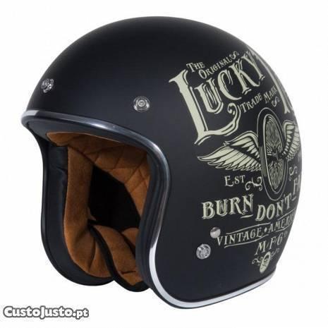 Capacete Novo Origine Primo Preto Fosco Lucky 13 L