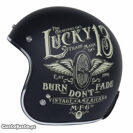 Capacete Novo Origine Primo Preto Fosco Lucky 13 L