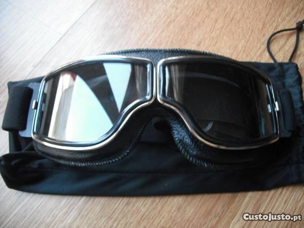 Oculos Goggles de mota tipo Aviador Vintage