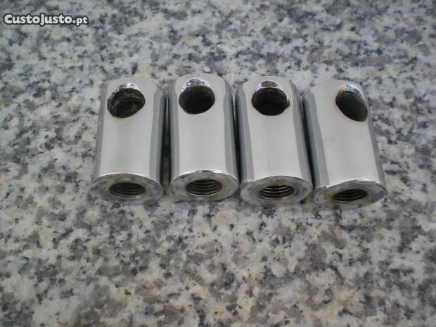 EFS 4 porcas originais cromadas eixos frente trás