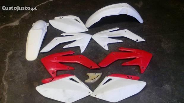 kit plasticos e capa de banco honda crf 250r 2008