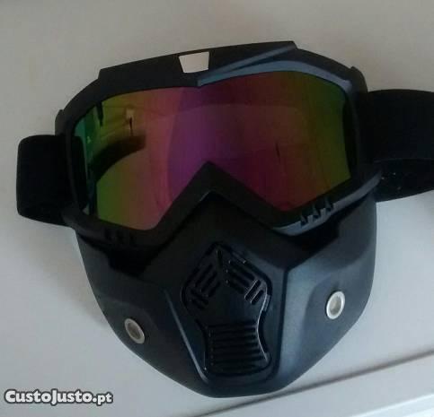 Mascara com oculos google para moto ou airsoft