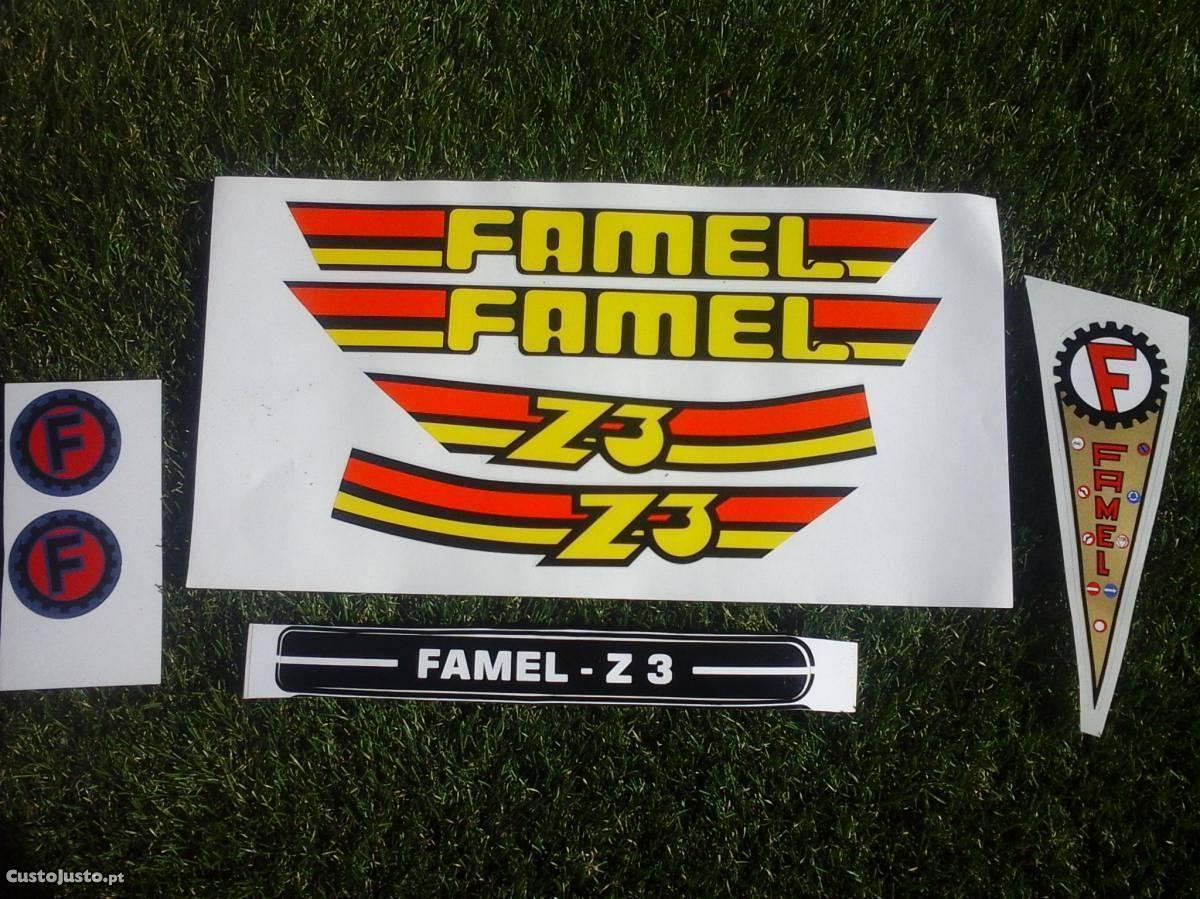 Conjunto de autocolantes Famel Z3 Zundapp de 3