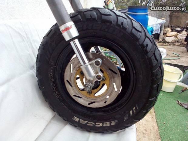 Gilera Typhoon - roda completa + suspensão