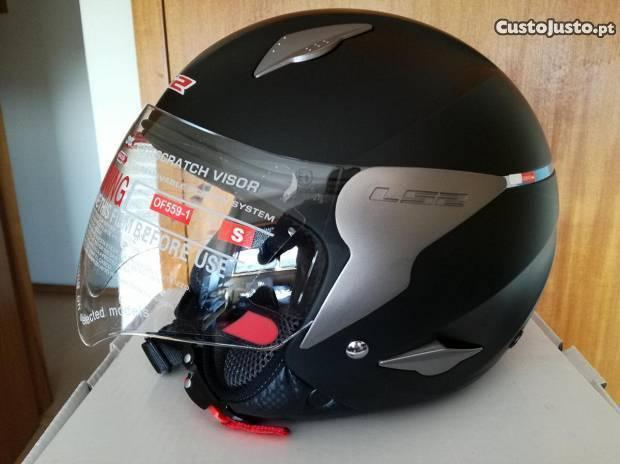 Capacete Jet LS2 Rocket 2, novo, na caixa