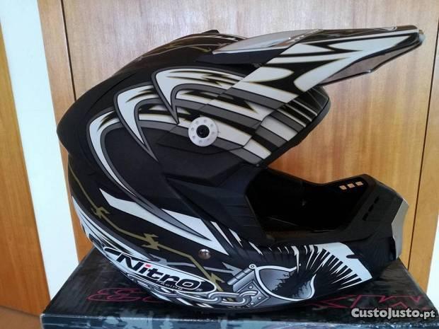 Capacete Cross, Enduro Nitro MX 423 Premium novo