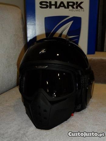 Capacete Shark Raw Preto Tamanho L 
