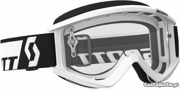 Goggles Scott Recoil XI Branco Moto Cross, Enduro