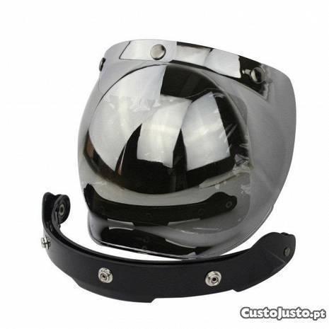 Viseiras Bolha Bubble Espelhada para Capacete Jet