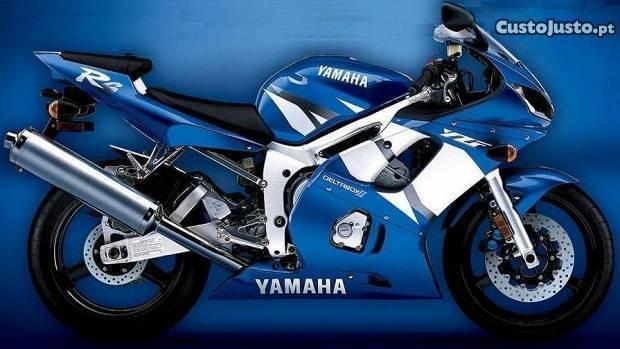 Autocolantes YZF-R6 2002 - Versão Azul e branca