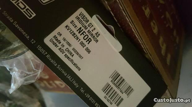 Viseira AGV gt2 iridium silver(k3-sv/K5-sv)