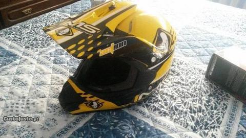 Capacete Ims com óculos (goggles) Fly Pro Racing