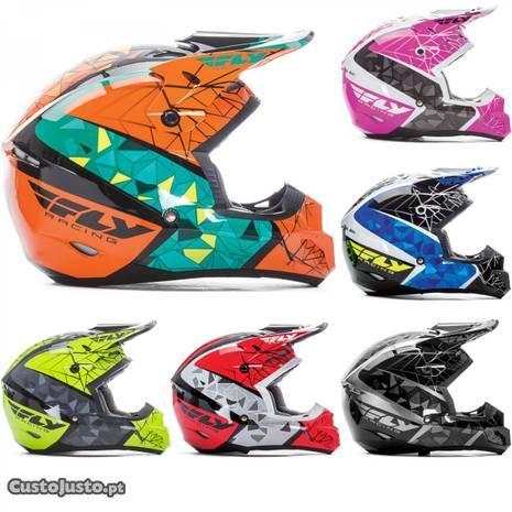 Capacete fly racing kinetic crux novo