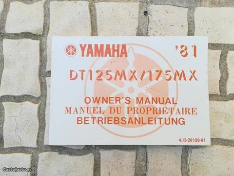 Manual de proprietario Yamaha DT 125 MX