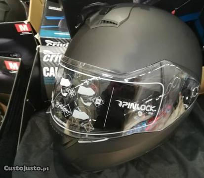 Capacete de Mota - Modular (M) - Preto - Crivit