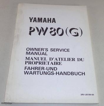 Yamaha PW80 PW 80 owners manual NOVO