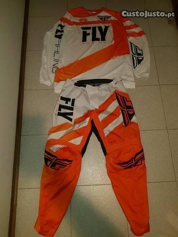 Equipamento Motocross/Enduro FLY F-16 laranja