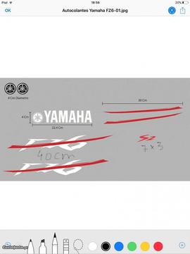 Autocolantes Yamaha e fz6