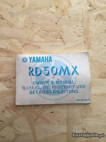 Manual proprietario Yamaha RD50MX