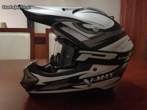 Capacete V-Max Viper + Óculos Progrip