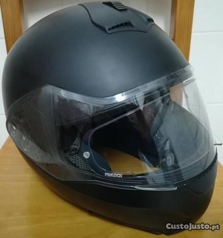 Capacete de mota modular Crivit M Preto