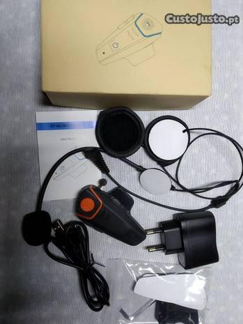 Fones ouvidos para capacete através do bluetooth